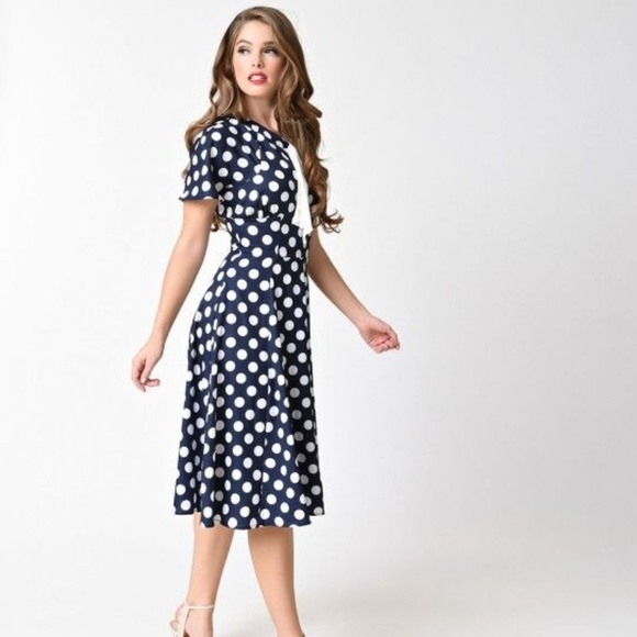 unique vintage polka dot dress
